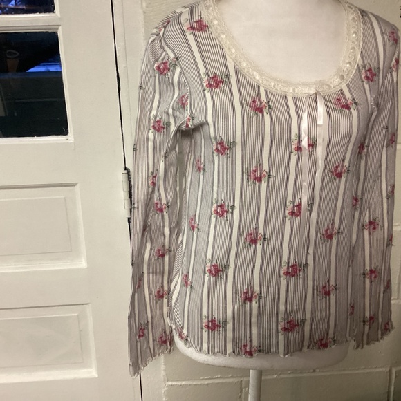 NWOT Lauren Ralph Lauren Sleepwear Pajama Set Size Small Floral GREEN LABEl - Picture 4 of 11